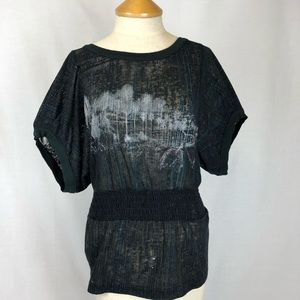 GUC Free People Breezy Dolman Bicycle Scene Top